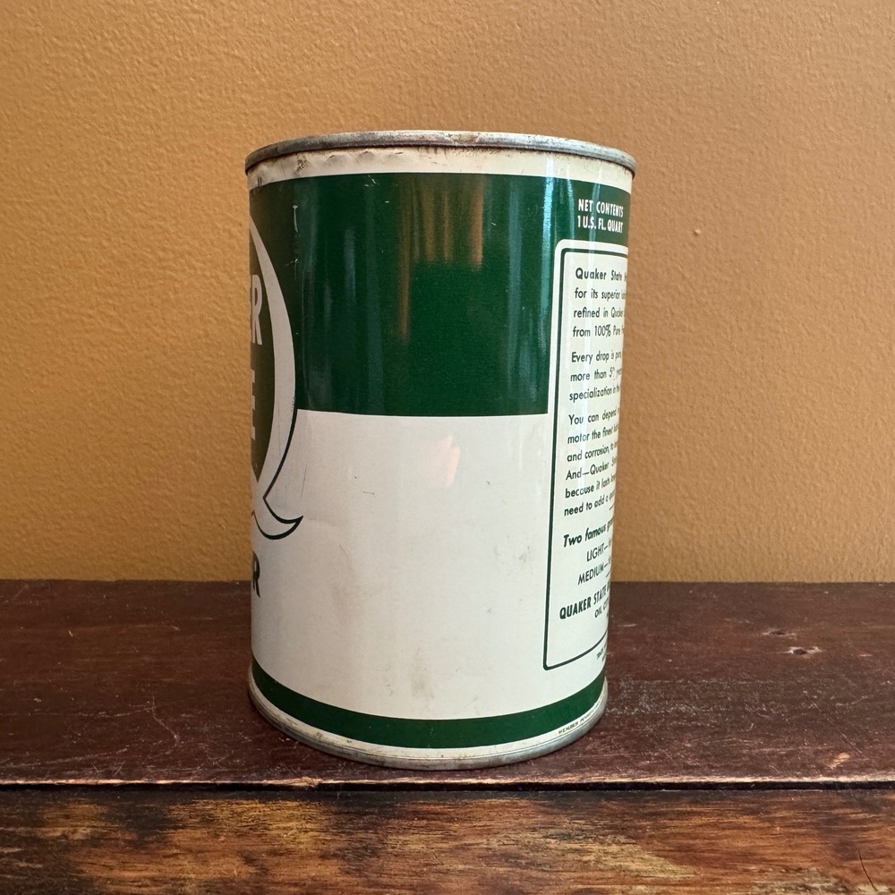 Vintage Quaker State Motor Oil Can Collectible Advertising Display Decor - Picture 10 of 10